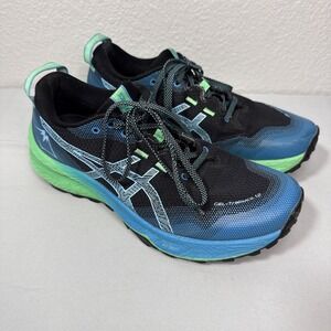 ASICS Men's Trabuco 12 Trail Running Shoes US 8 Black/Bright Cyan